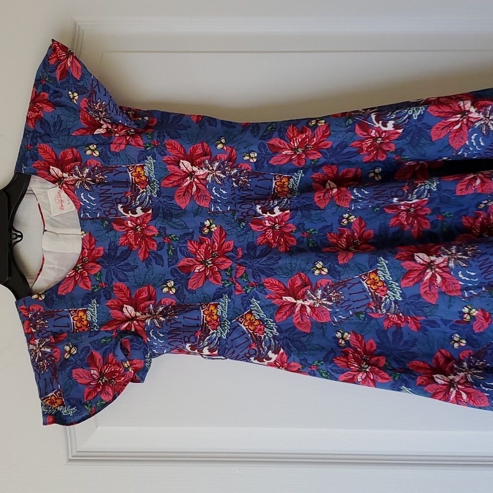 Bonny Billy Happy Holidays poinsettia dress